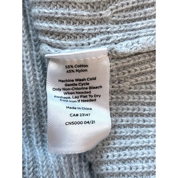 Talbots Sweater Size 2X Plus Gray Boat Neck Ribbed Tunic Cotton Blend NWT - Picture 7 of 8